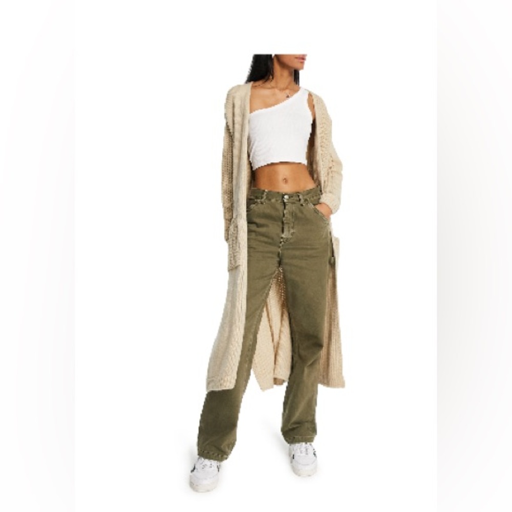 Cream colored long duster